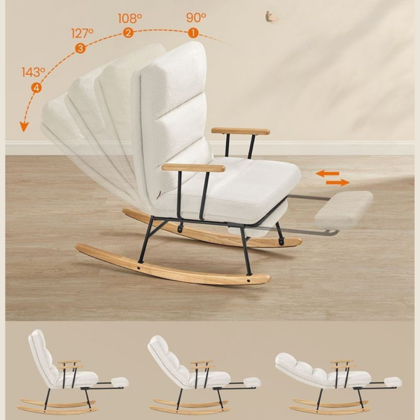 Hojdacie kreslo krémové Hojdacie kreslo krémové