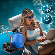 Piesková filtrácia k bazénu AQUA,   10 200 l/h, modrá