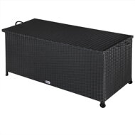Polyratanový úložný box RICCO, 122x56 61cm, čierna