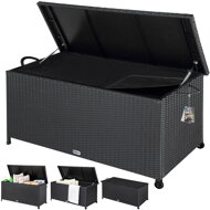 Polyratanový úložný box RICCO, 122x56 61cm, čierna