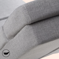 Leňoška LONDON, 186x55x89cm, šedá