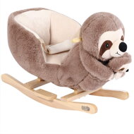 Hojdací leňochod s bezpečnostným pásom, hnedá