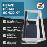 Učiaca veža PLAY borovica, 93x56x49, biela/antracit