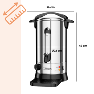 Varič na víno/čaj COZY - 8,8l, strieborná