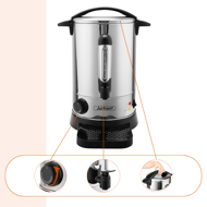 Varič na víno/čaj COZY, 6,8l, strieborná 