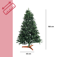 Umelý vianočný stromček FROST, 150cm, zelená