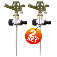 Impulzný zavlažovač trávnika SVEN s hrotom, 2 ks, 29cm