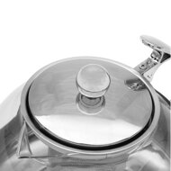 Čajník so sitkom TEA 1,2L+4 šálky, priesvitná, strieborná