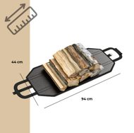 Prístrešok na palivové drevo CORINA, 198x163x70cm, antracitová/zelená