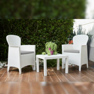 Záhradný set AKITA, 3-dielny, biela