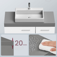 Skrinka pod umývadlo IVY, 30x70x64cm, biela/šedá