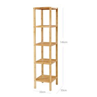 Bambusový regál GREGOR, 5 políc,  33x33x146cm, hnedá