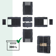 Kompostér COMPOGREEN 380 l, čierna