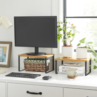 Sada bambusových organizérov CEZAR, 2ks, hnedá/čierna