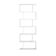 Polica/regál na knihy PRESTON, 70x24x190,5cm, biela