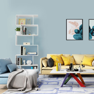 Polica/regál na knihy PRESTON, 70x24x190,5cm, biela