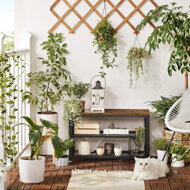 Lavica do predsiene s priestorom na topánky INDY, 73x30x45cm, hnedá/čierna