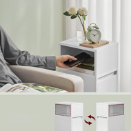 Nočný stolík ROBIN, 30x25x65cm, biela