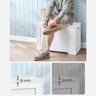 Truhlica s úložným priestorom GRETA, 76x48x40cm, biela