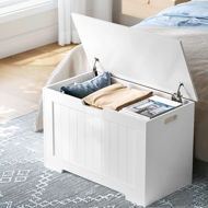 Truhlica s úložným priestorom GRETA, 76x48x40cm, biela