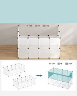 Ohrádka pre malé zvieratá z priehľadného plastu BEN, 143x71x47cm, transparentná