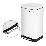 Odpadkový kôš s pomalým zatváraním SLOW, 30l, biela
