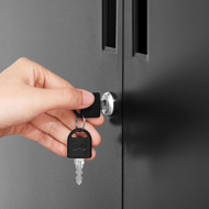 Viacúčelová kovová skrinka RAVEN, 40x80x90cm, čierna