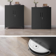 Viacúčelová kovová skrinka RAVEN, 40x80x90cm, čierna