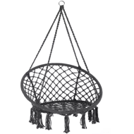 Závesné kreslo BOHO, Ø61cm, antracitová