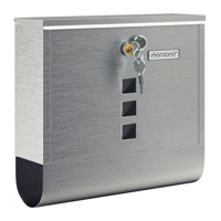 Poštová schránka s valcom na noviny POST, 30,5x10x33,5cm, strieborná