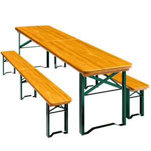 Pivný set MAXI sklápateľný, 220cm, prírodná hnedá