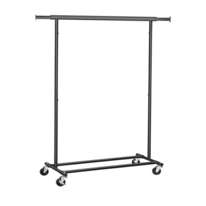 Stojan na oblečenie INEZ na kolieskach, max.90kg, 83,5x45x160cm, čierna